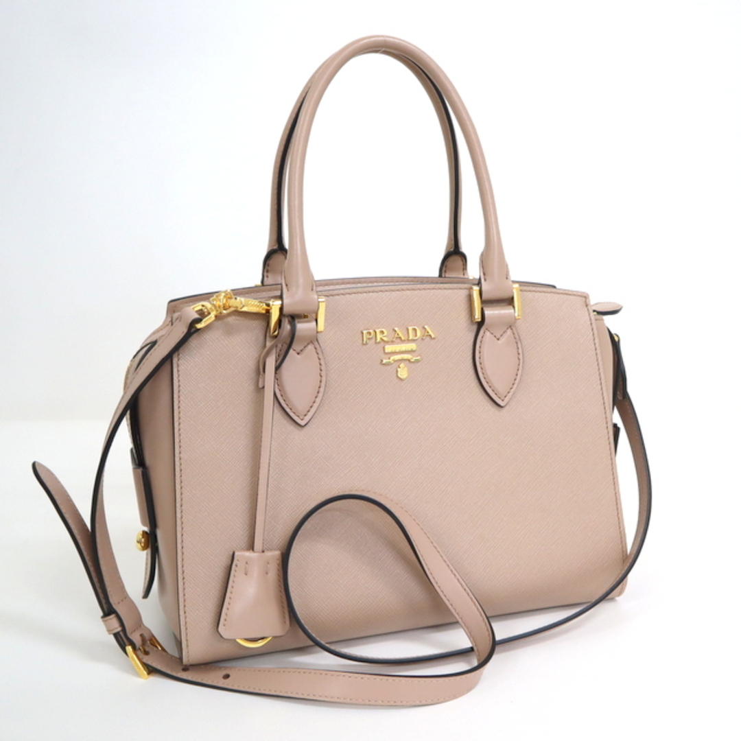 PRADA】プラダ サフィアーノ 2WAYショルダーバッグ レザー ベージュ