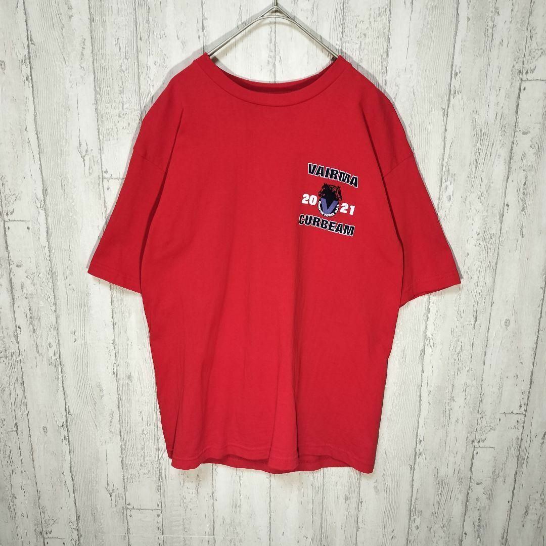 BAY SIDE(ベイサイド)のBAYSIDE　USA製　tシャツ　アメカジスタイル　USA古着 赤 メンズのトップス(Tシャツ/カットソー(半袖/袖なし))の商品写真