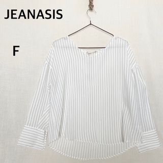 ジーナシス(JEANASIS)のJEANASIS ジーナシス　ストライプ　長袖　シャツ　トップス　美品(シャツ/ブラウス(長袖/七分))