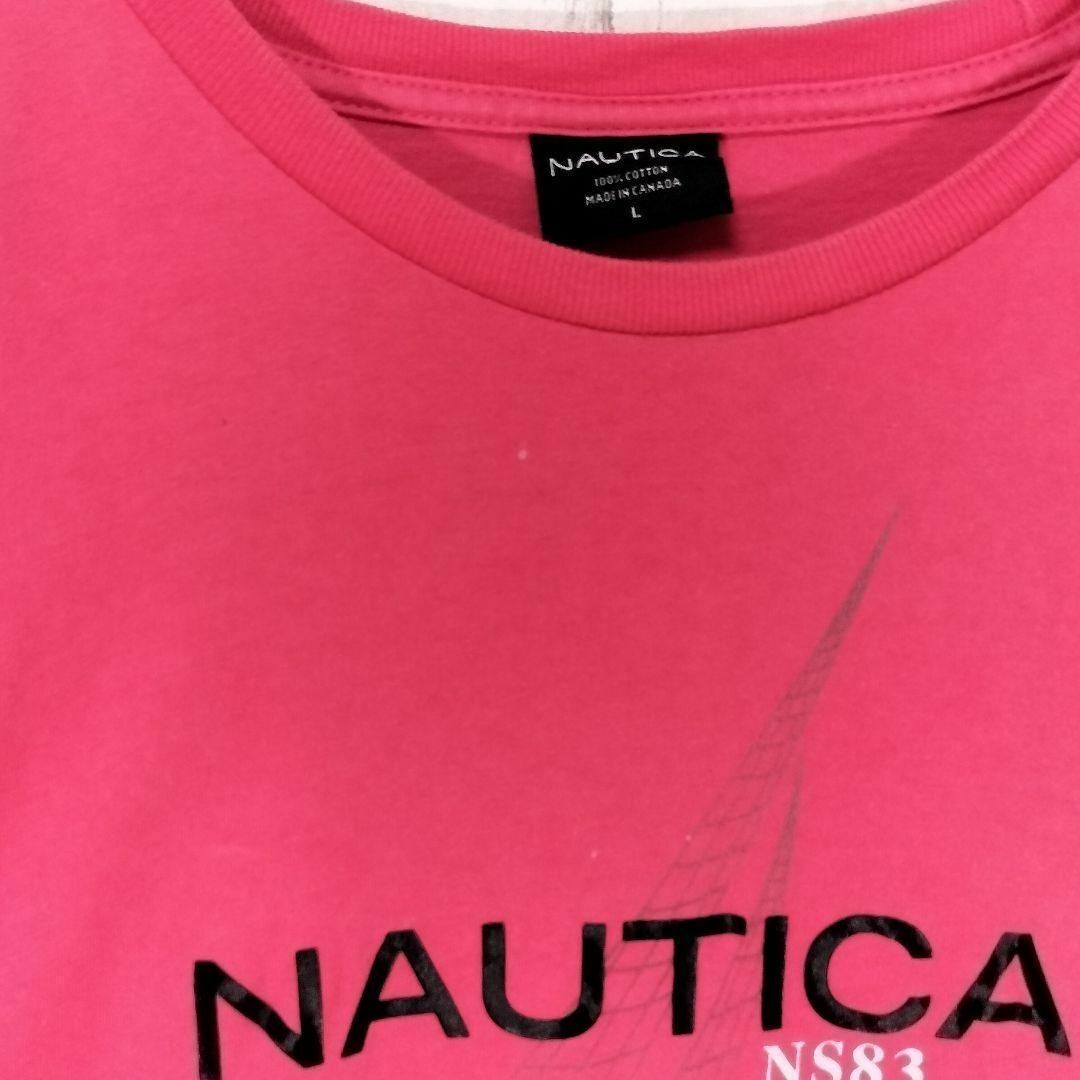 NAUTICA(ノーティカ)のノーティカ　センターロゴ　Tシャツ オーバーサイズ　レッド　古着 メンズのトップス(Tシャツ/カットソー(半袖/袖なし))の商品写真