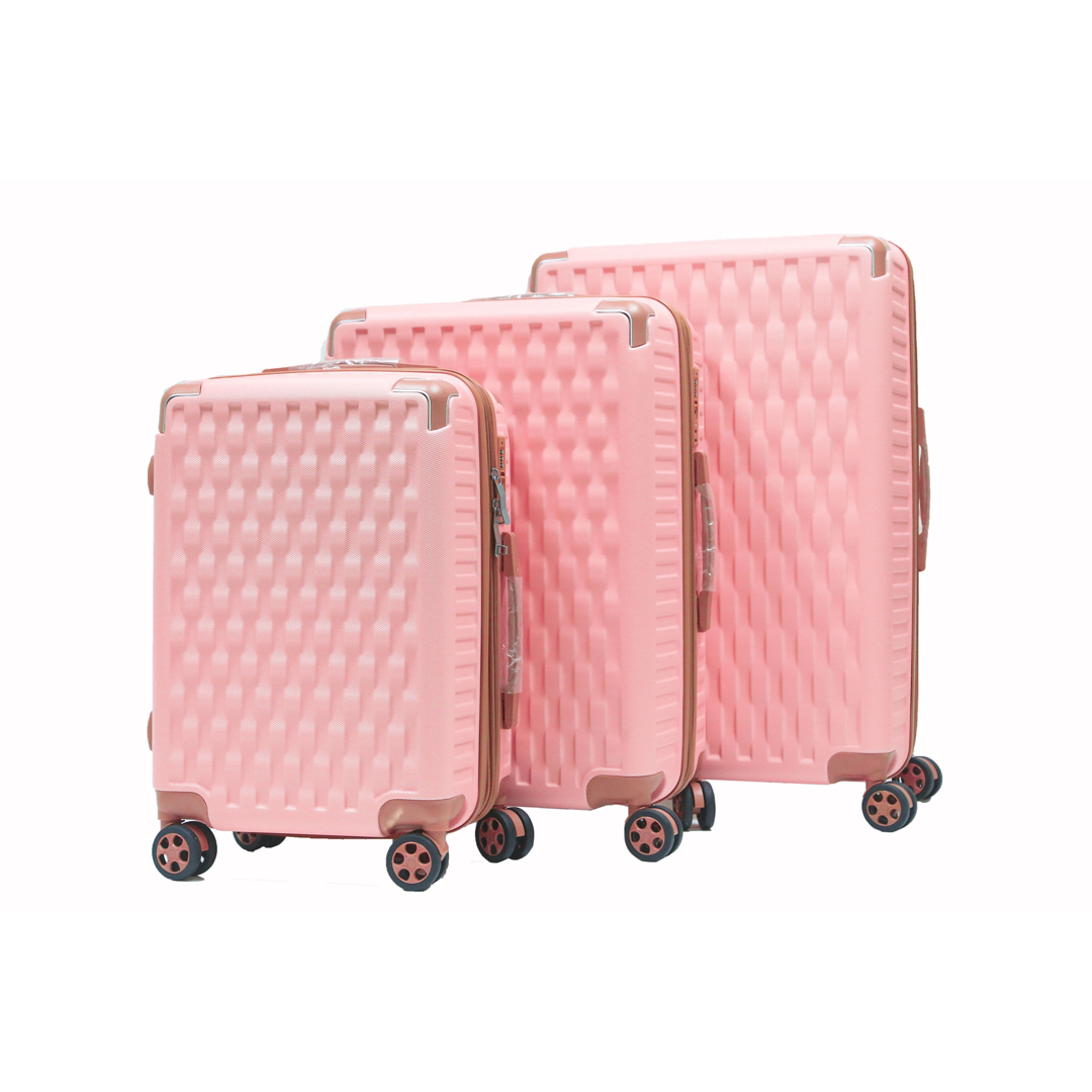 軽量Mサイズ　静音8輪　キャリーバッグ　スーツケース　キャリーケース　ピンク 1