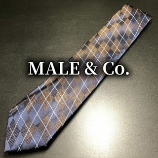 メイルアンドコー(MALE&Co.)のメール＆コー チェック ブラウン＆ネイビー ネクタイ B103-R18(ネクタイ)