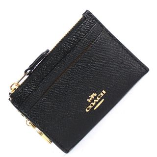 コーチ(COACH)のコーチ カードケース 88250 クロスグレインレザー ブラック 中古Aランク(財布)