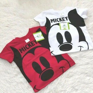 ディズニー(Disney)のＲ　ミッキーマウス　半袖Tシャツ２枚セット80夏物子供服キッズ洗い替えディズニー(Tシャツ/カットソー)