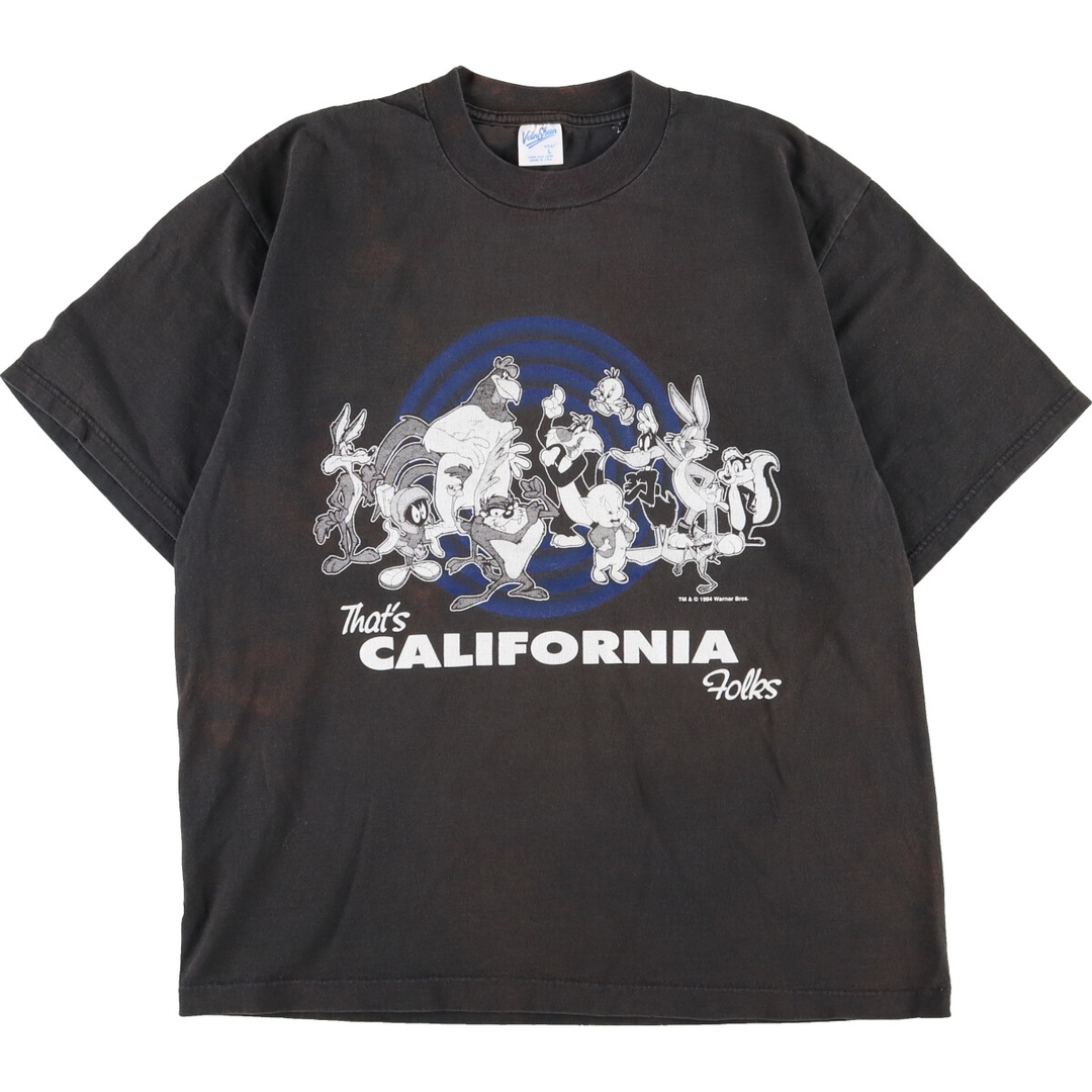 90年代 Velua Sheen LOONEY TUNES ルーニーテューンズ キャラクタープリントTシャツ USA製 メンズM ヴィンテージ /eaa354023625cm身幅