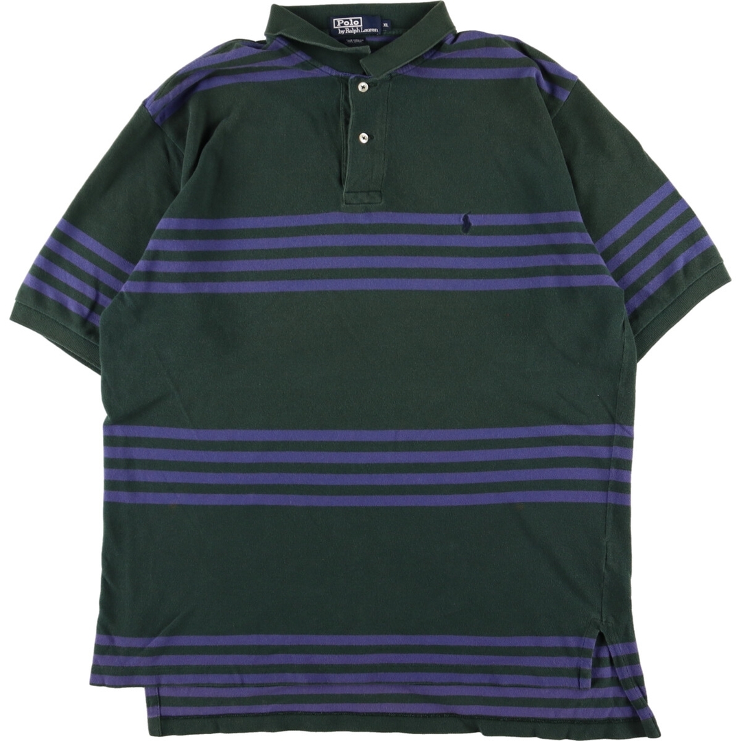 Ralph Lauren(ラルフローレン)の古着 ラルフローレン Ralph Lauren POLO by Ralph Lauren 半袖 ボーダー ポロシャツ メンズXL /eaa351440 メンズのトップス(ポロシャツ)の商品写真