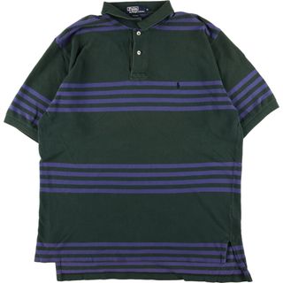 ラルフローレン(Ralph Lauren)の古着 ラルフローレン Ralph Lauren POLO by Ralph Lauren 半袖 ボーダー ポロシャツ メンズXL /eaa351440(ポロシャツ)