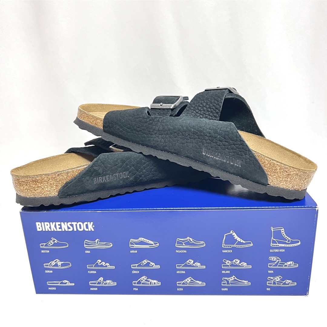 40 ビルケンシュトック アリゾナ レザー サンダル BIRKENSTOCK 黒