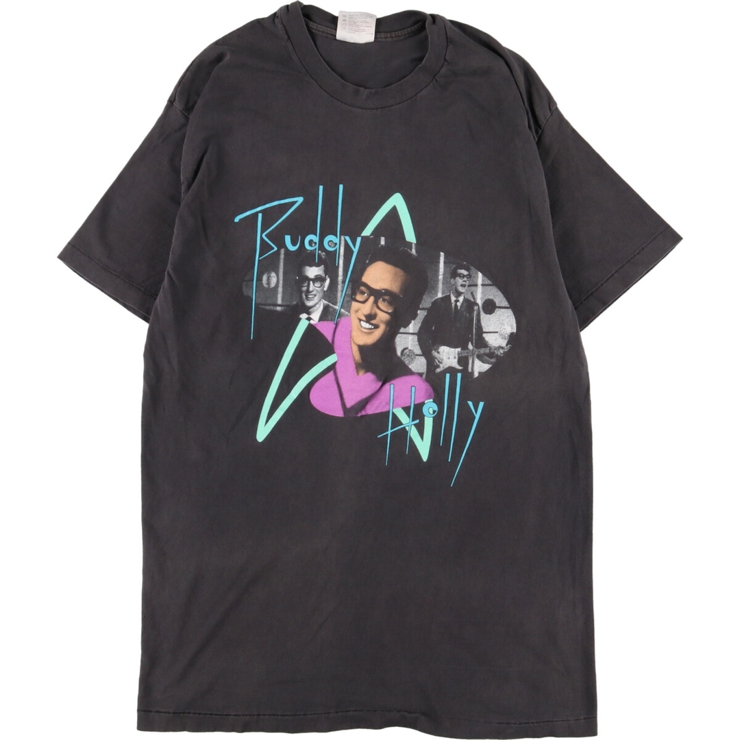 80年代 ヘインズ Hanes BUDDY HOLLY バディホリー 両面プリント バンドTシャツ バンT USA製 メンズM ヴィンテージ /eaa351467eaa351467取扱店