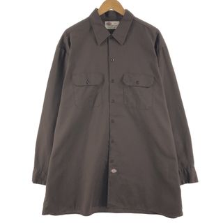 ディッキーズ(Dickies)の古着 ビッグサイズ ディッキーズ Dickies 長袖 ワークシャツ フリーサイズ /eaa352166(シャツ)