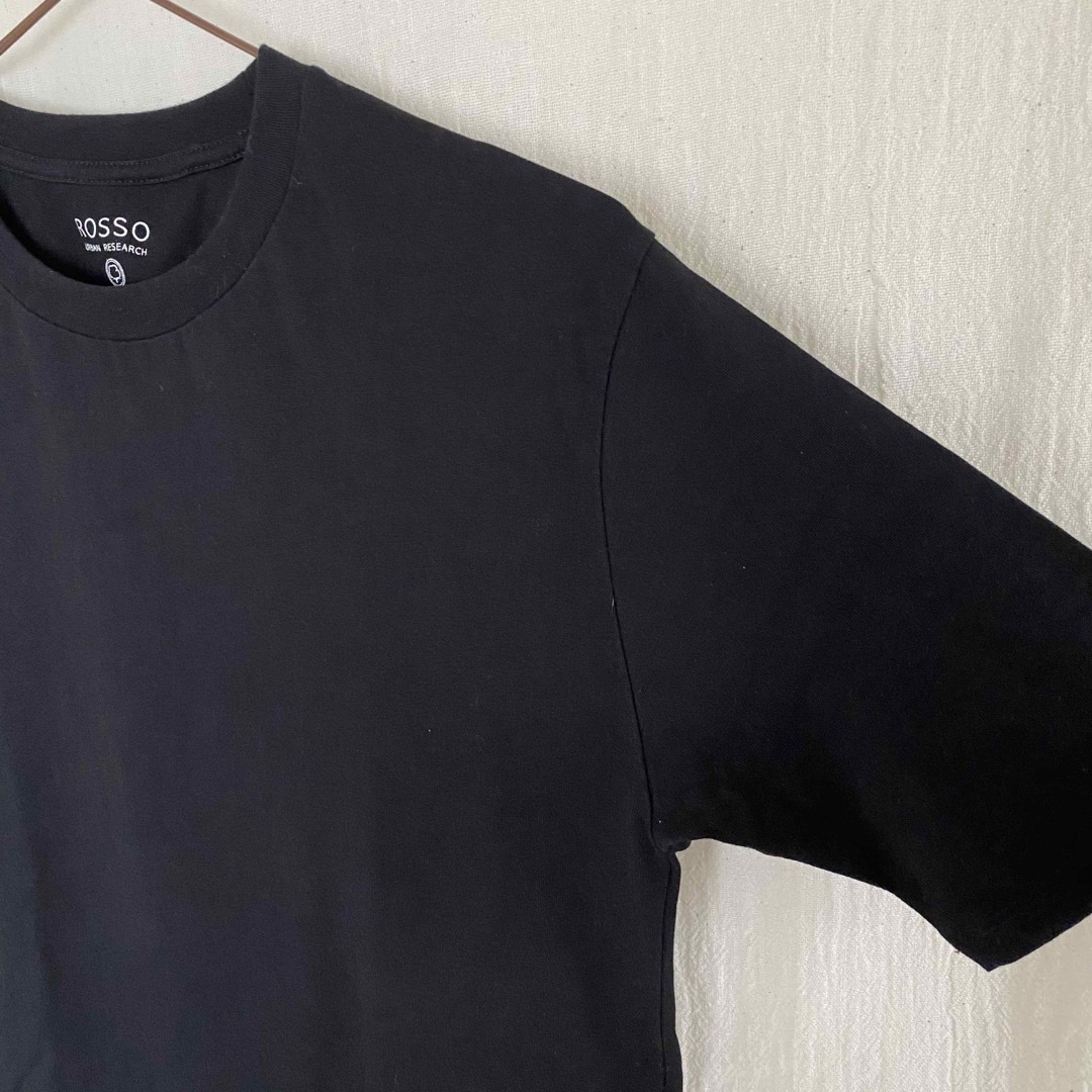 URBAN RESEARCH ROSSO(アーバンリサーチロッソ)のURBAN  RESEARCH ROSSO メンズ　コットン　黒　Tシャツ メンズのトップス(Tシャツ/カットソー(半袖/袖なし))の商品写真
