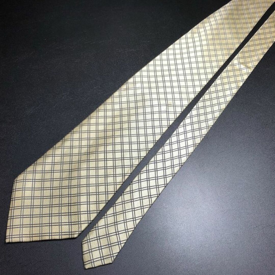 AOKI(アオキ)のファラーゴ チェック イエロー ネクタイ B103-S15 メンズのファッション小物(ネクタイ)の商品写真