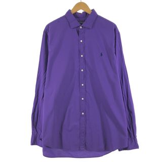 ラルフローレン(Ralph Lauren)の古着 ラルフローレン Ralph Lauren POLO RALPH LAUREN 長袖 コットンシャツ メンズXXL /eaa352171(シャツ)