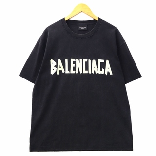バレンシアガ Tシャツ・カットソー(メンズ)（ブラック/黒色系）の通販 