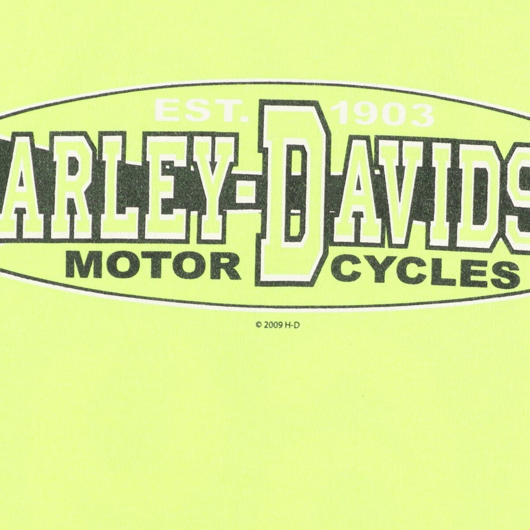 ハーレーダビッドソン Harley-Davidson 両面プリント モーターサイクル バイクTシャツ メンズL /eaa351829