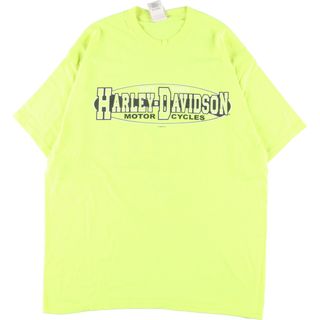 ハーレーダビッドソン(Harley Davidson)の古着 ハーレーダビッドソン Harley-Davidson 両面プリント モーターサイクル バイクTシャツ メンズL /eaa351829(Tシャツ/カットソー(半袖/袖なし))