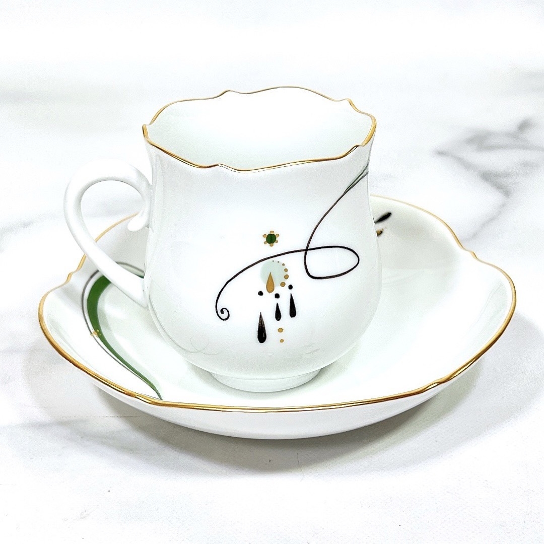 希少美品】マイセン エメラルド カップ ソーサー
