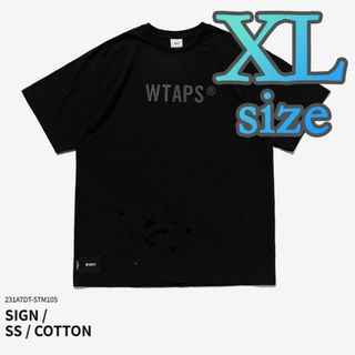 ダブルタップス(W)taps)の新品未開封 XL Sign SS Cotton Black WTAPS 23SS(Tシャツ/カットソー(半袖/袖なし))