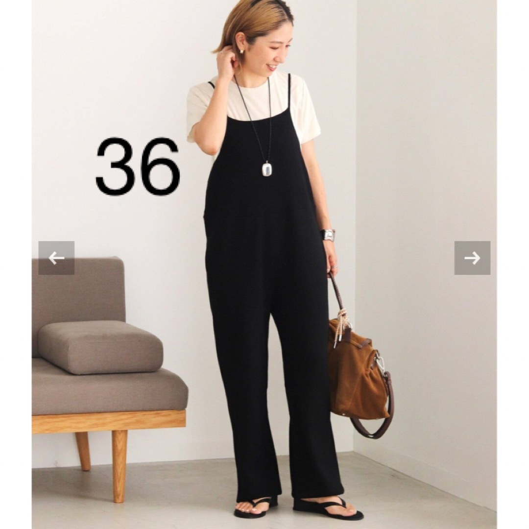 Plage CO/W KNIT オールイン ブラック 36 - オールインワン