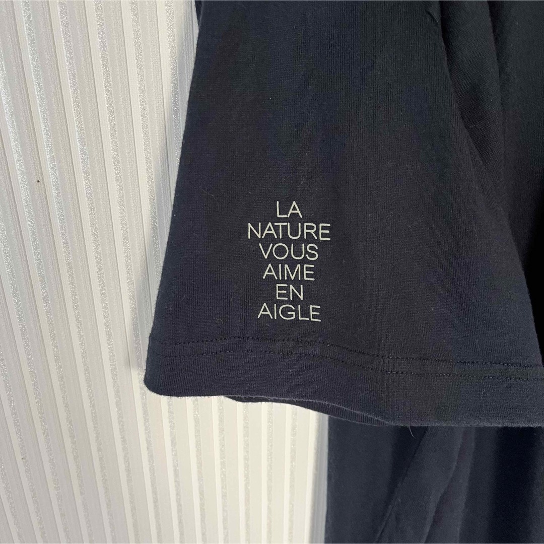 AIGLE(エーグル)の古着 AIGLE エーグル メンズ Tシャツ Lサイズ 紺色 メンズのトップス(Tシャツ/カットソー(半袖/袖なし))の商品写真