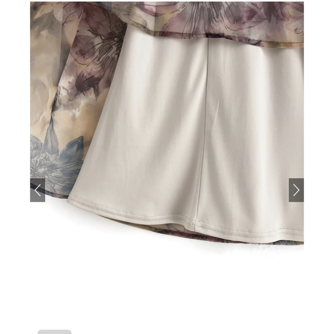 GRL(グレイル)の花柄オーガンジーフレアスカート[tu506] レディースのスカート(ロングスカート)の商品写真