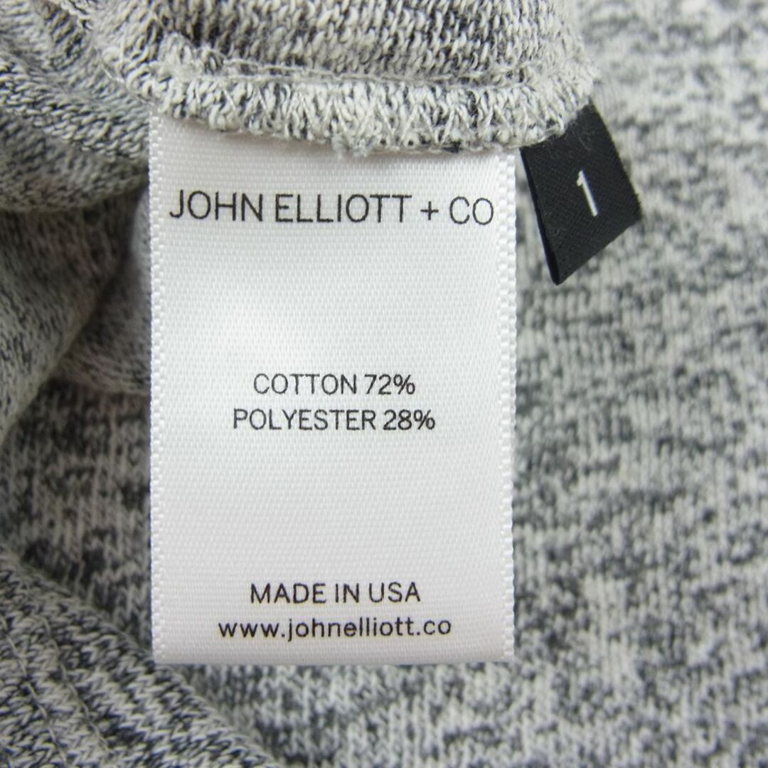 JOHN ELLIOTT ジョンエリオット カットソー メランジ 霜降り ロング カットソー Tシャツ グレー系 0