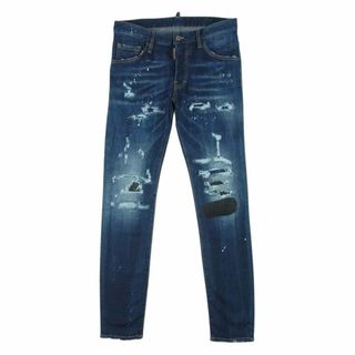 ディースクエアード(DSQUARED2)のDSQUARED2 ディースクエアード 国内正規品 S74LB0923 S30708 SUPER TWINKY JEAN ダメージ加工 スタッズ スキニー デニム パンツ インディゴブルー系 44【中古】(デニム/ジーンズ)