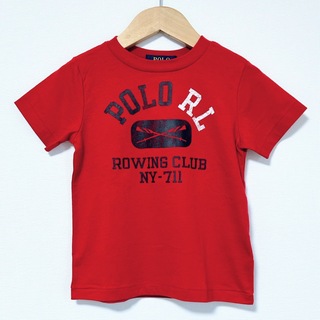 ポロラルフローレン(POLO RALPH LAUREN)の新品 ポロラルフローレン 100 ロゴプリントTシャツ 半袖 赤 レッド(Tシャツ/カットソー)