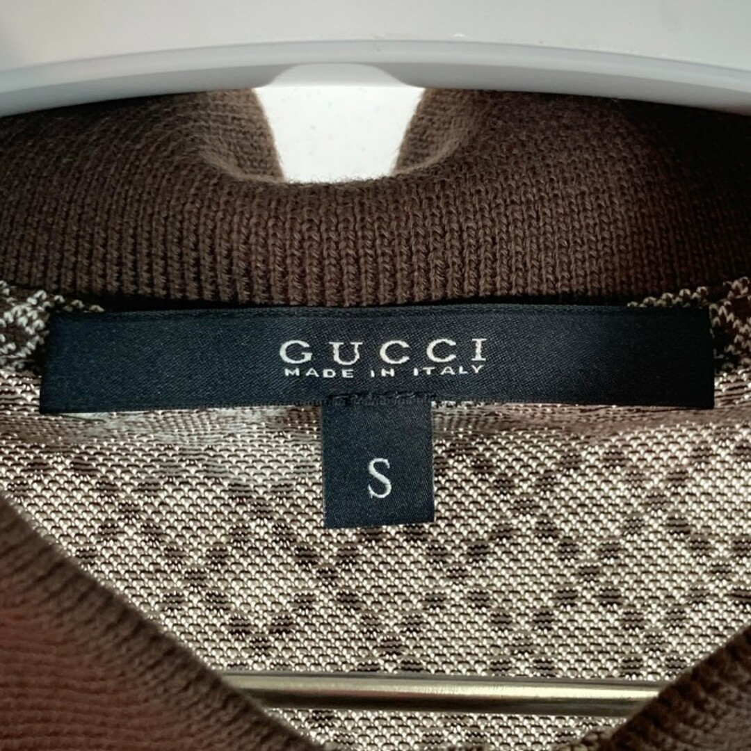 Gucci - ☆グッチ 総柄 半袖ポロシャツ ブラウン×ホワイト sizeSの通販