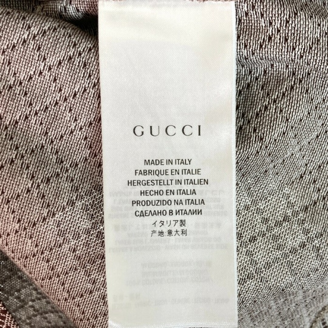 Gucci(グッチ)の★グッチ 総柄 半袖ポロシャツ ブラウン×ホワイト sizeS メンズのトップス(Tシャツ/カットソー(半袖/袖なし))の商品写真