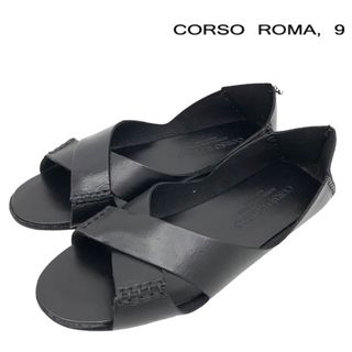 コルソローマ(CORSO ROMA 9)の2足おまとめ CORSO ROMA 9【23.5cm】フラット サンダル 黒(サンダル)