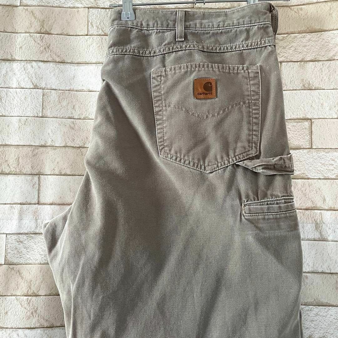 カーハート ペインターパンツ メキシコ製 革タグ ベージュ 42×34-