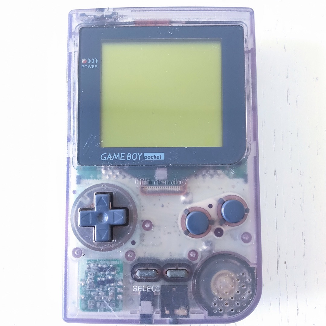 珍しい 起動済み ゲームボーイポケット クリアパープル Nintendo
