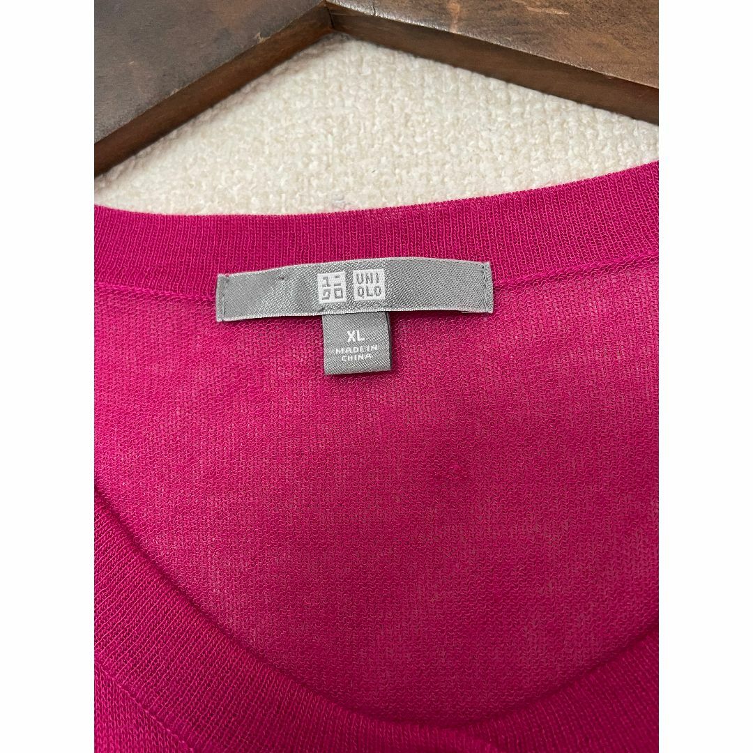 UNIQLO(ユニクロ)のJ400★ユニクロ カーディガン きれい色ピンク トップス羽織りレディース XL レディースのトップス(カーディガン)の商品写真