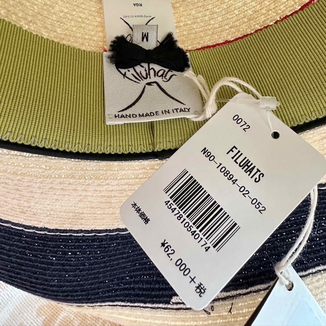 お値下げ。68200円イタリアハンドメイド帽子　タグ付きワールドオンラインストア レディースの帽子(ハット)の商品写真
