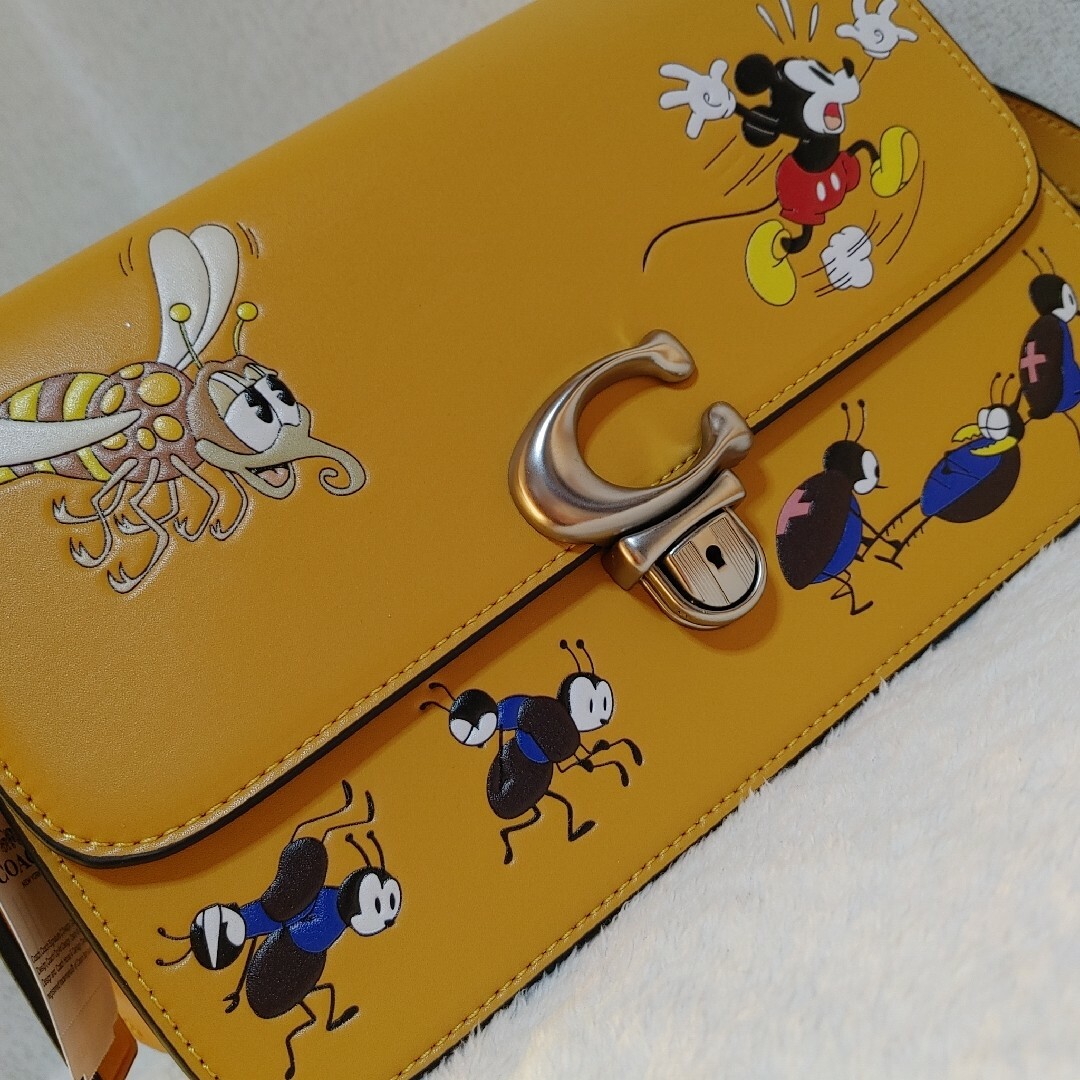 coach ディズニー ストゥディオ ショルダー バッグ ミッキー イエロー 1