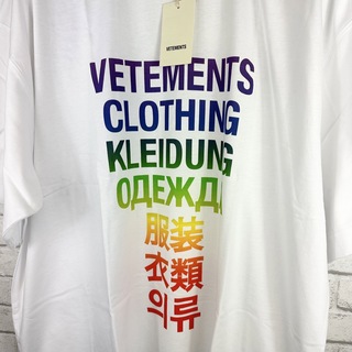 VETEMENTS - 新品100%本物 vetements レインボー ロゴ Tシャツ ...