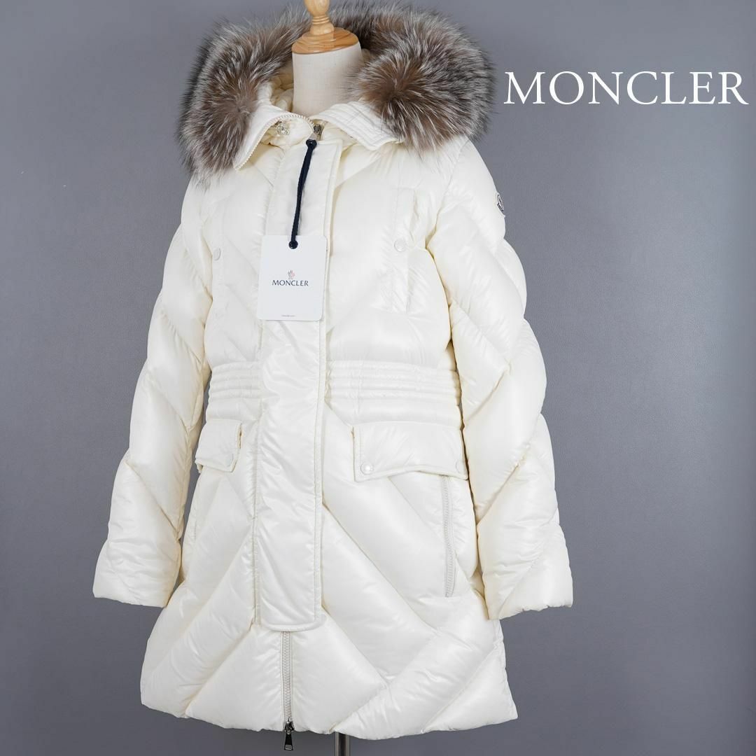 MONCLER - 最上位モデル 美品 モンクレール DINARD 白 ファー 国内正規 ...