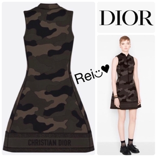 迷彩［最終価格］【極美品】Dior  2020AW 迷彩 ロゴ ワンピース
