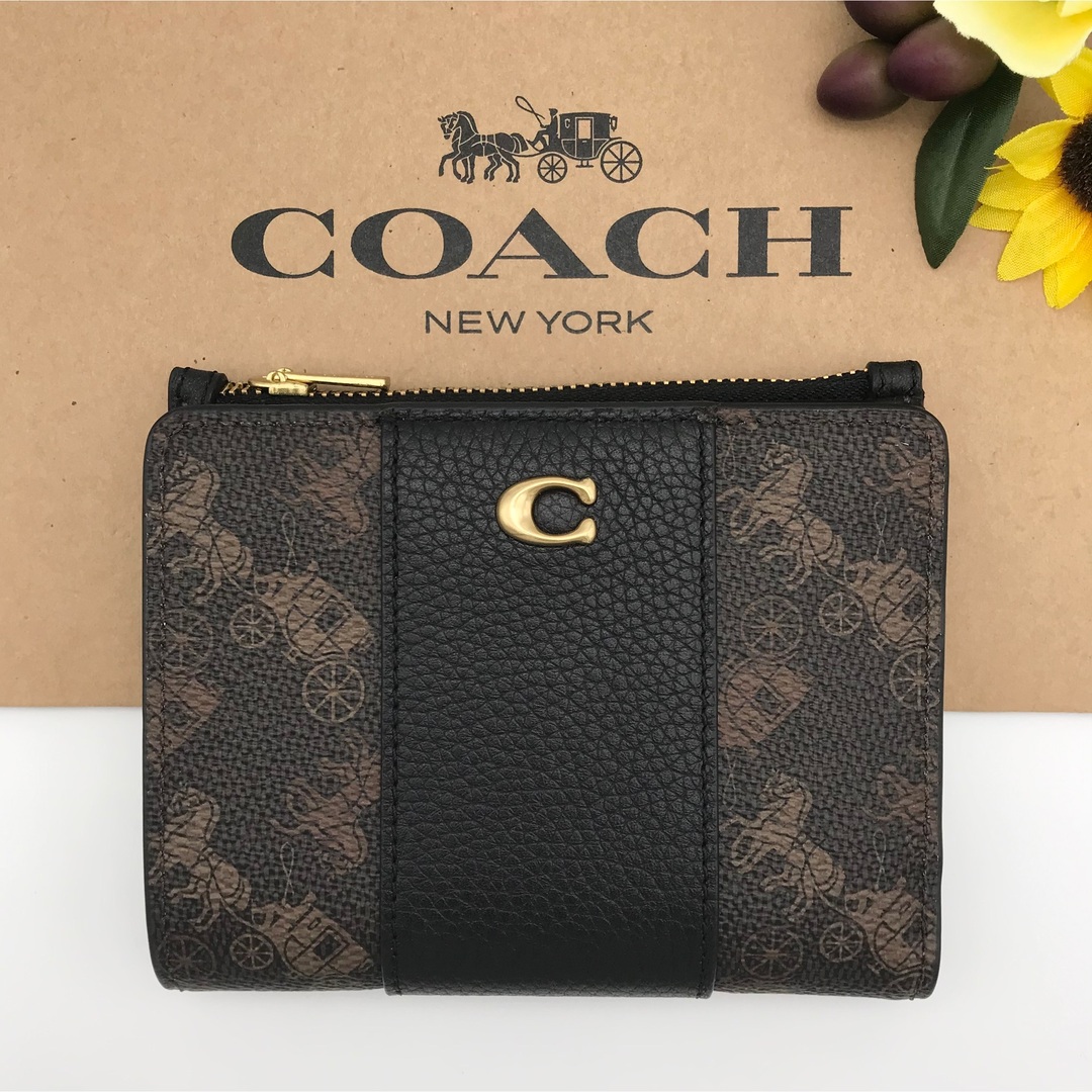 COACH 財布 ★大人気★ バイフォールド スナップウォレット ブラック 新品