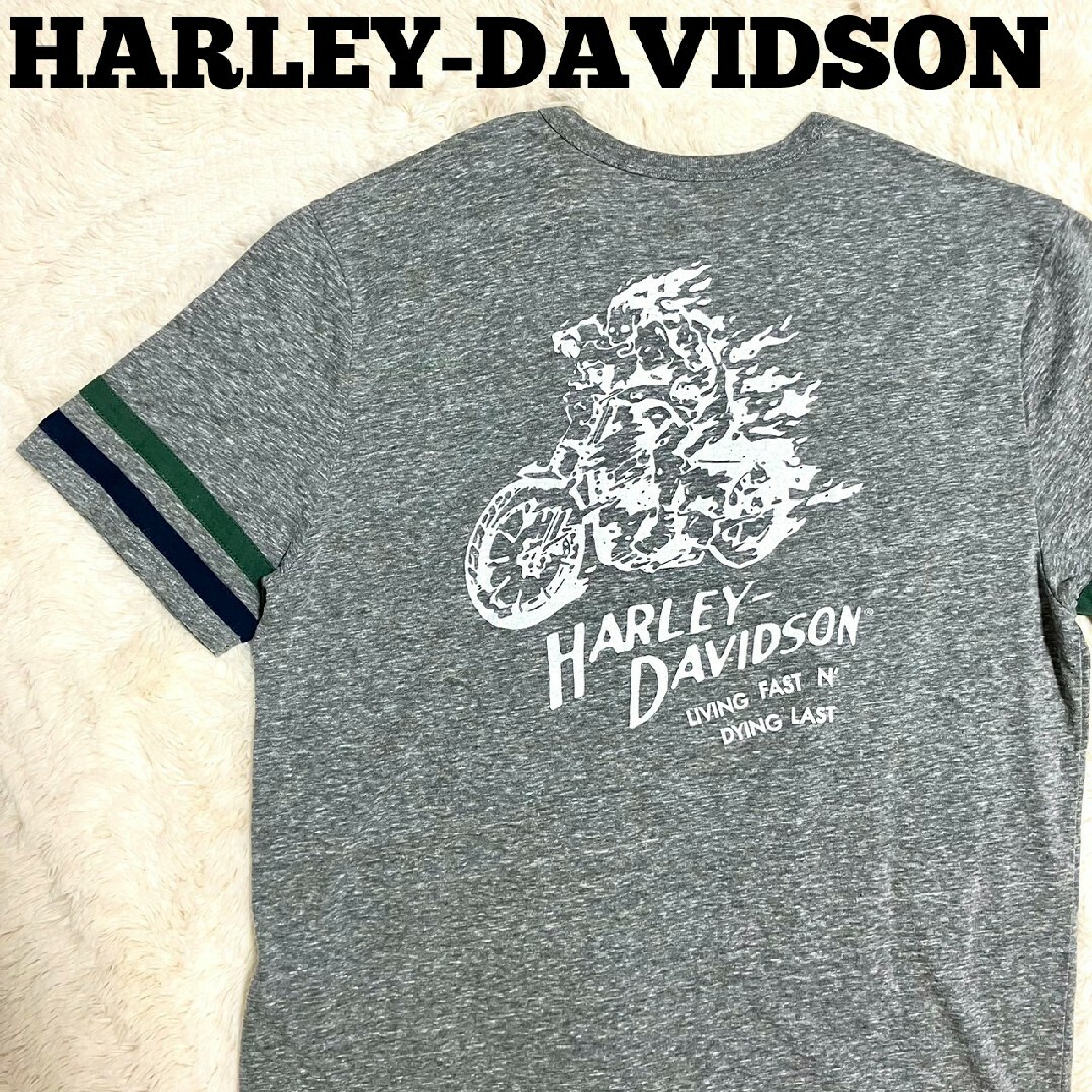 ★HARLEY-DAVIDSON★ハーレーダビッドソン　ファイヤースカルＴシャツ