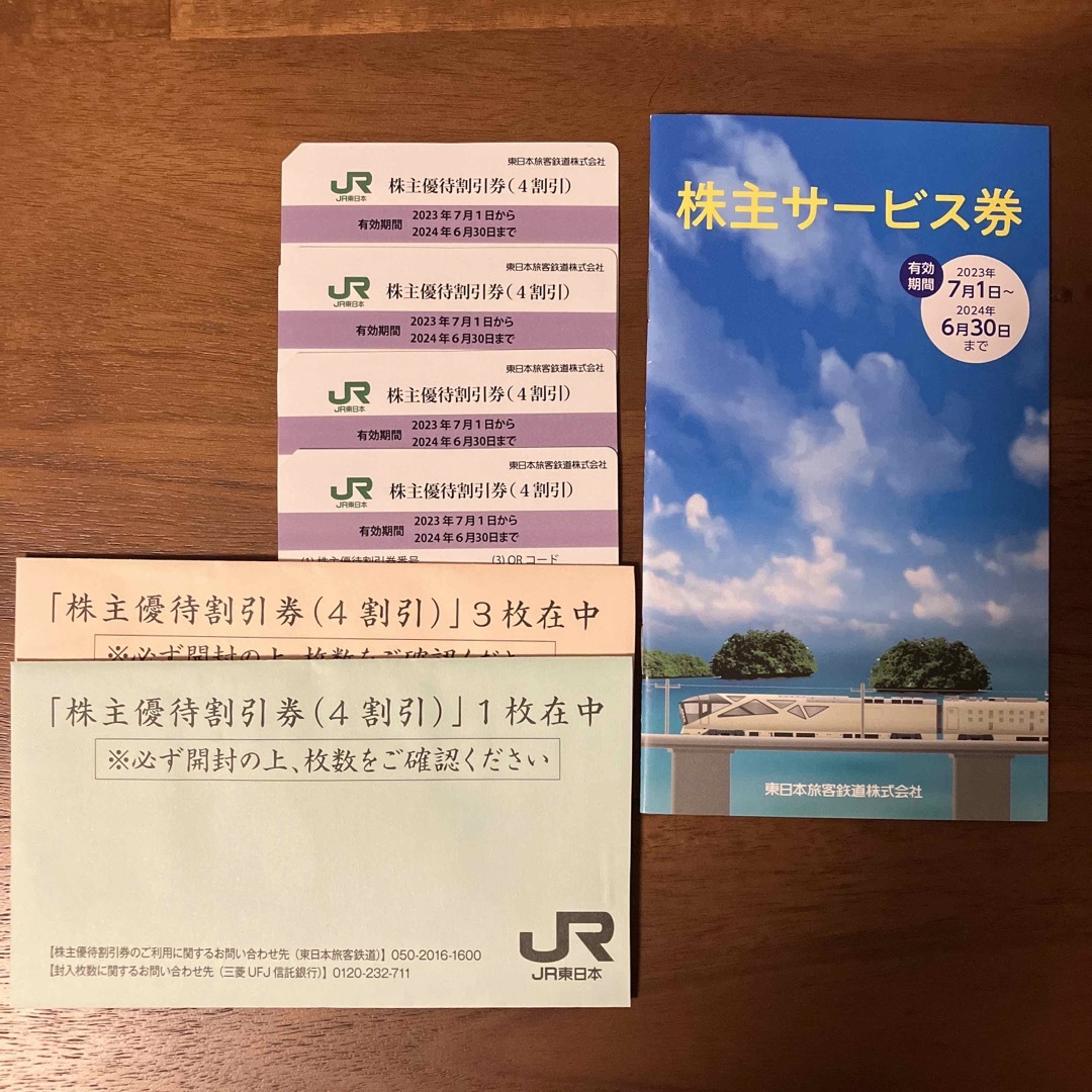 JR(ジェイアール)のJR東日本　株主優待鉄道(4枚) チケットの優待券/割引券(その他)の商品写真