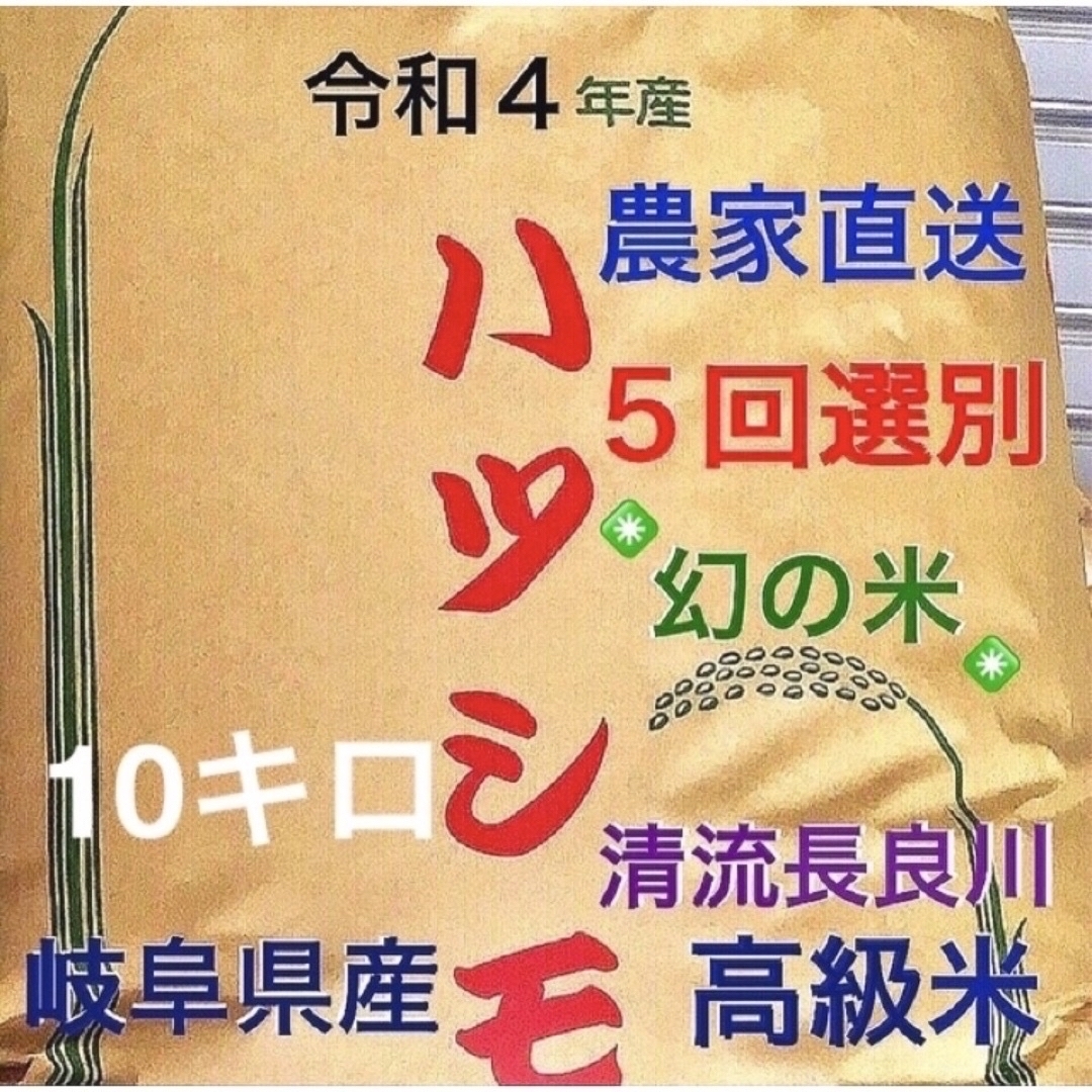 ✳️令和４年産✳️５回色彩選別・有機肥料・送料無料ハツシモ１０キロ