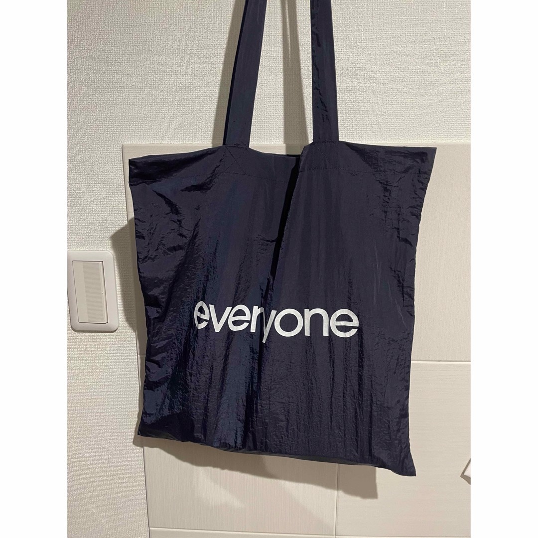 everyone nylon logo tote bag (NAVY) everyone nylon logo tote bag (NAVY)