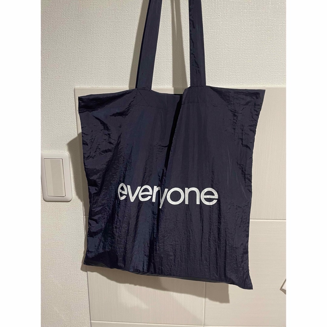 everyone nylon logo tote bag (NAVY)