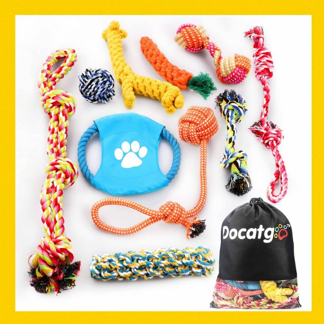ペット用の犬の知育玩具セット ロープおもちゃ10個 4