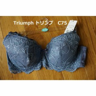 トリンプ(Triumph)のトリンプ  C 75   4/5カップブラ  くすみブルー  大きいサイズ(ブラ)