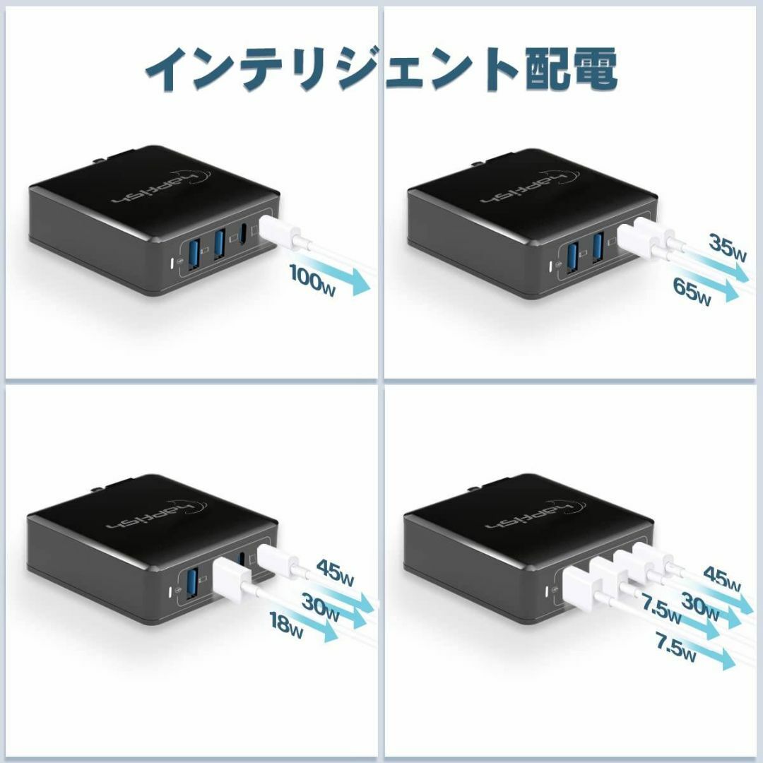 急速充電器 超小型 Type-Cケーブル付属 幅広い互換性