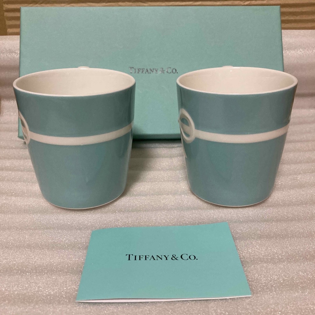ギフト Tiffany & Co. - 新品ティファニー マグカップ 2個箱入、リボン