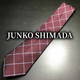 ジュンコシマダ(JUNKO SHIMADA)のジュンコシマダ チェック ワインレッド ネクタイ B103-Z05(ネクタイ)